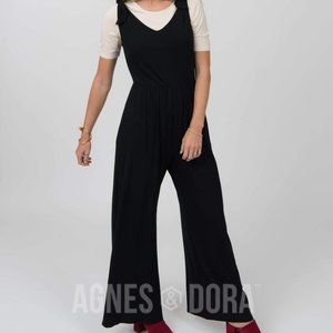 Agnes & Dora™ Tie Shoulder Jumpsuit Black